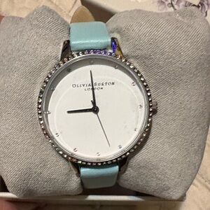 Olivia Burton Mint Strap Watch with White Dial